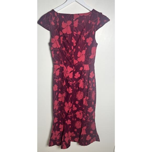 Anthropologie The Cecily Fit and Flare Floral Sweetheart Stretch Dress Small - Picture 5 of 13